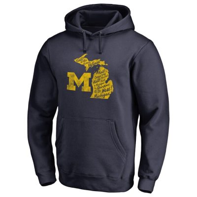 Michigan Wolverines Team Hometown Collection Pullover Hoodie - Navy