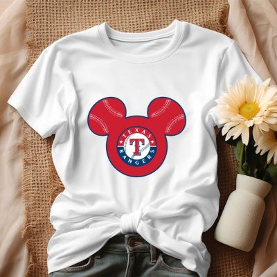 Mickey Mouse Head Texas Rangers Unisex T-Shirt IPP2803