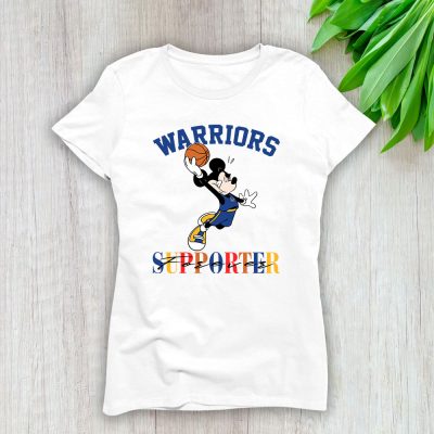 Mickey Mouse X Golden State Warriors Team X NBA X Basketball Lady T-Shirt Women Tee For Fans TLT3202