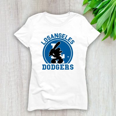 Mickey Mouse X Los Angeles Dodgers Team X MLB X Baseball Fans Lady T-Shirt Women Tee For Fans TLT3178