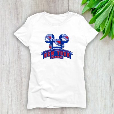 Mickey Mouse X New York Rangers Team X NHL X Hockey Fan Lady T-Shirt Women Tee For Fans TLT3254