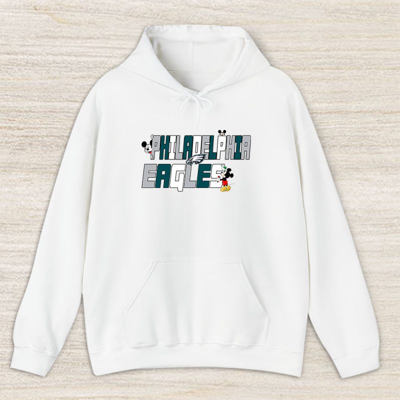 Mickey Mouse X Philadelphia Eagles Team X NFL X American Football Unisex Pullover Hoodie TAH4432