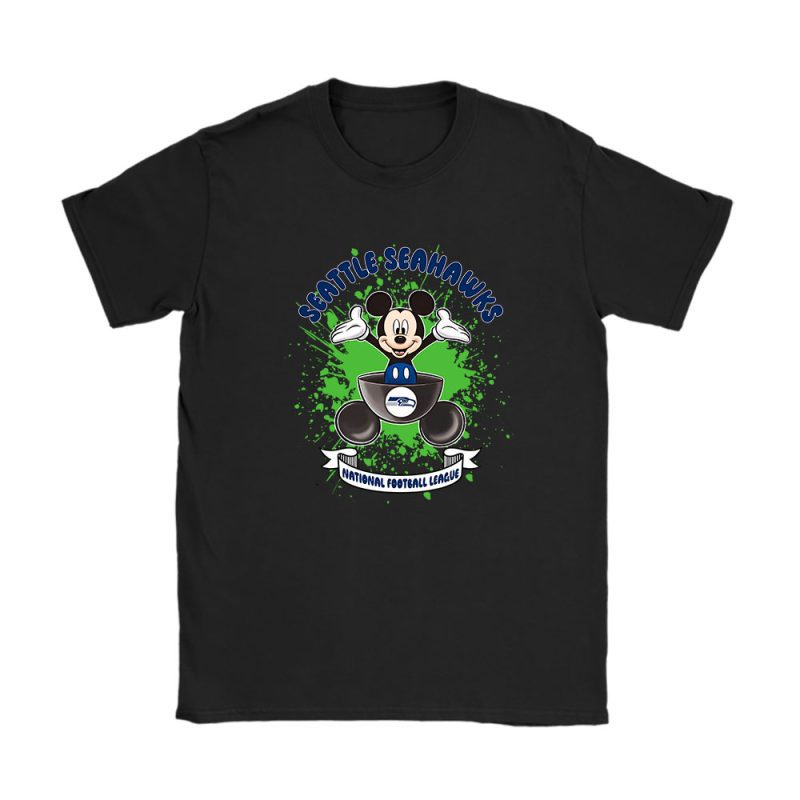 Mickey Mouse X Seattle Seahawks Team American Football Unisex T-Shirt TAT5231