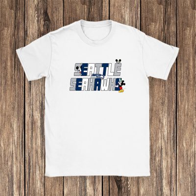 Mickey Mouse X Seattle Seahawks Team X NFL X American Football Unisex T-Shirt Cotton Tee TAT4434