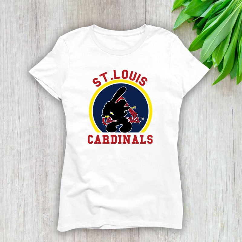 Mickey Mouse X St Louis Cardinals Team X MLB X Baseball Fans Lady T-Shirt Women Tee For Fans TLT3188