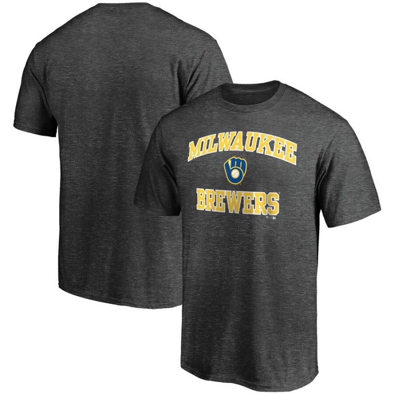 Milwaukee Brewers Heart & Soul Unisex T-Shirt - Charcoal