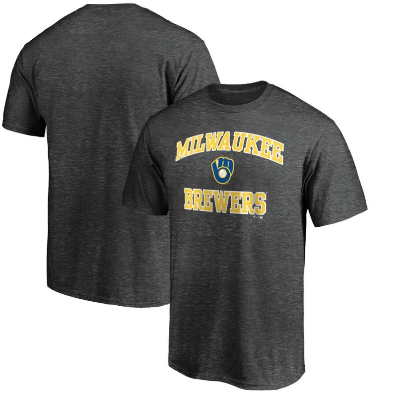 Milwaukee Brewers Heart & Soul Unisex T-Shirt - Charcoal