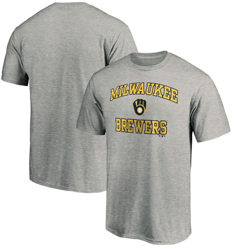 Milwaukee Brewers Heart & Soul Unisex T-Shirt - Heather Gray