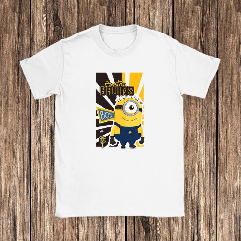 Minion X Boston Bruins Team X NHL X Hockey Fan Unisex T-Shirt Cotton Tee TAT4416