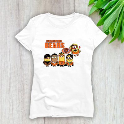 Minion X Chicago Bears Team American Football Lady T-Shirt Women Tee TLT4316