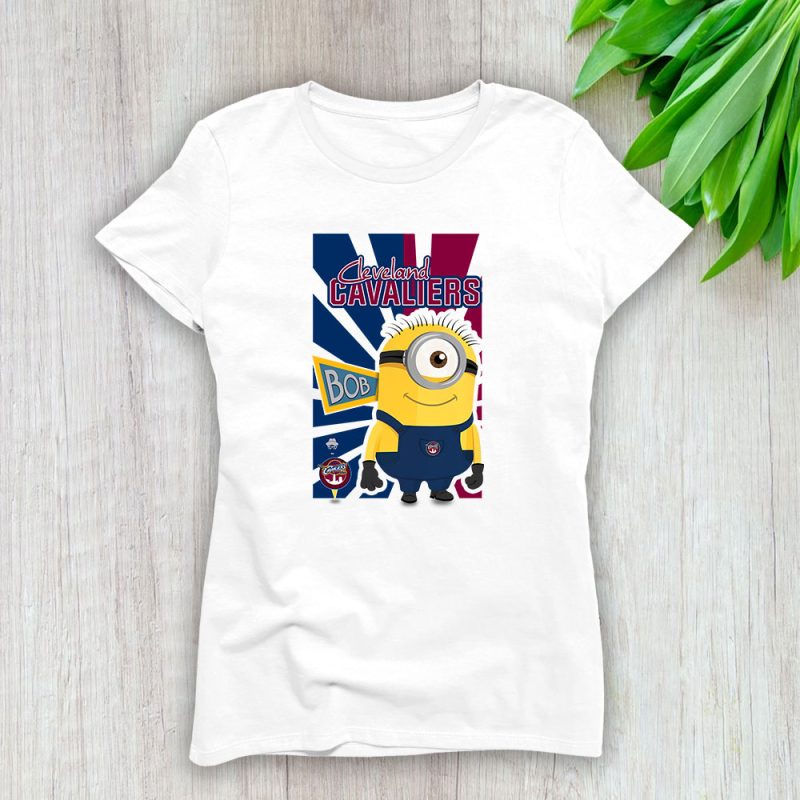 Minion X Cleveland Cavaliers Team X NBA X Basketball Lady T-Shirt Women Tee For Fans TLT3144