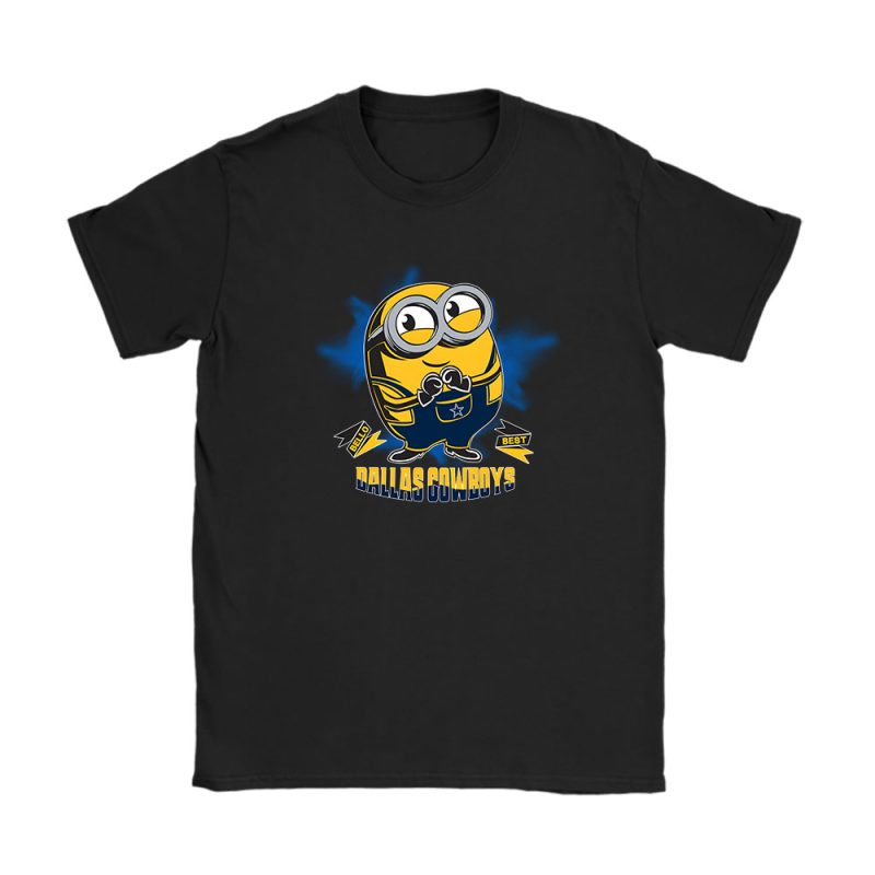 Minion X Dallas Cowboys Team X NFL X American Football 2 Unisex T-Shirt Cotton Tee TAT3176