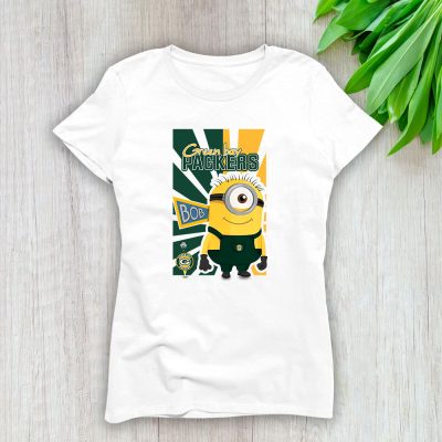 Minion X Green Bay Packers Team X NFL X American Football Lady T-Shirt Women Tee For Fans TLT3155