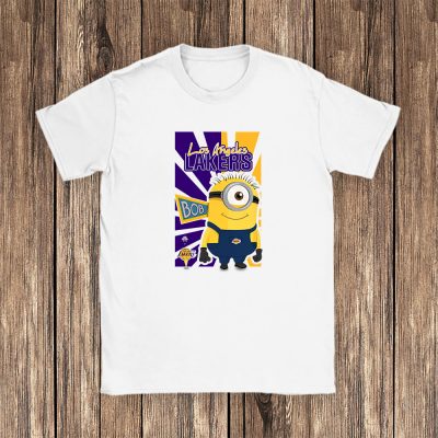 Minion X Los Angeles Lakers Team X NBA X Basketball Unisex T-Shirt Cotton Tee TAT4412