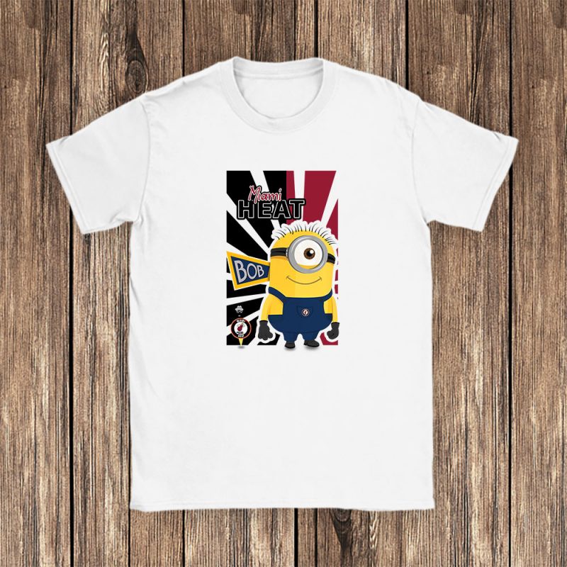 Minion X Miami Heat Team X NBA X Basketball Unisex T-Shirt Cotton Tee TAT4413