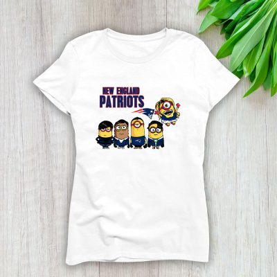Minion X New England Patriots Team American Football Lady T-Shirt Women Tee TLT4320