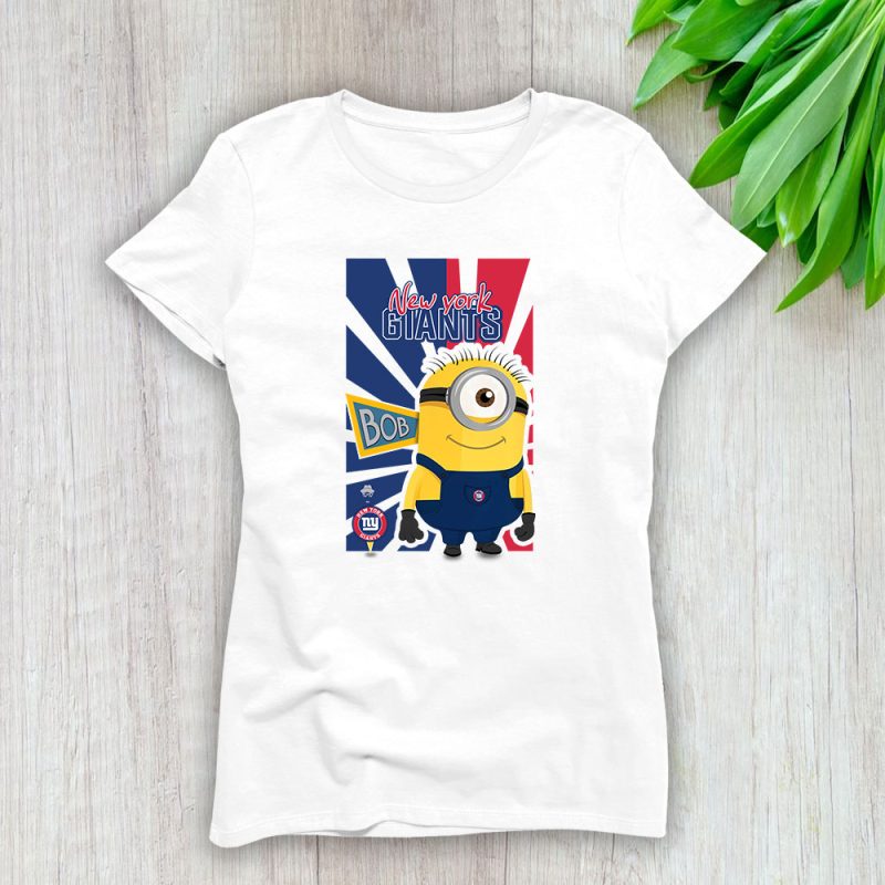 Minion X New York Giants Team X NFL X American Football Lady T-Shirt Women Tee For Fans TLT3158