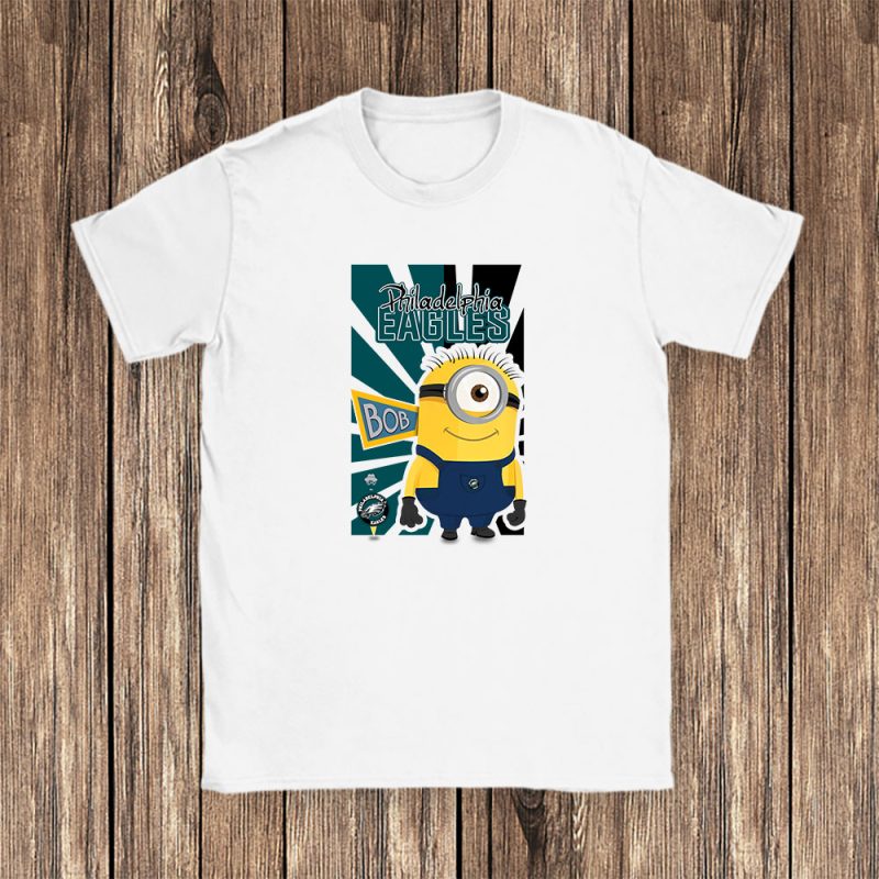 Minion X Philadelphia Eagles Team X NFL X American Football Unisex T-Shirt Cotton Tee TAT3962