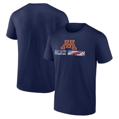 Minnesota Golden Gophers Banner Wave T-Shirt - Navy