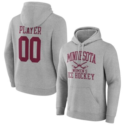 Minnesota Golden Gophers Ice Hockey Pick-A-Player NIL Gameday Tradition Pullover Hoodie- Gray