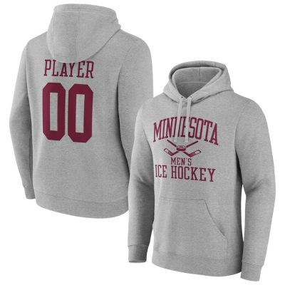 Minnesota Golden Gophers Ice Hockey Pick-A-Player NIL Gameday Tradition Pullover Hoodie- Gray