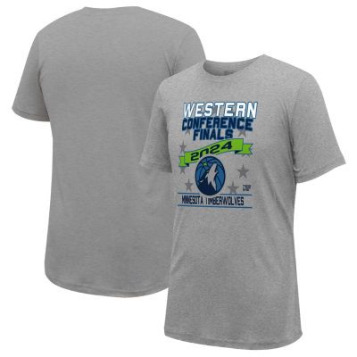 Minnesota Timberwolves Stadium Essentials 2024 Western Conference Finals T-Shirt - Heather Gray