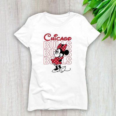 Minnie Mouse X Chicago Bulls Team  Basketball Lady T-Shirt Women Tee TLT4338