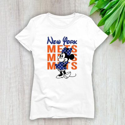 Minnie Mouse X New York Mets Team Baseball Fans Lady T-Shirt Women Tee TLT4330