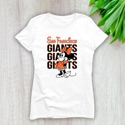 Minnie Mouse X San Francisco Giants Team Baseball Fans Lady T-Shirt Women Tee TLT4333