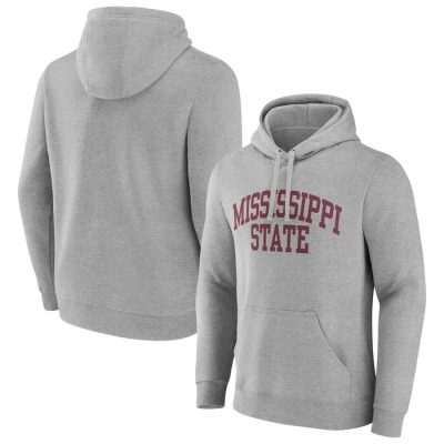 Mississippi State Bulldogs Basic Arch Pullover Hoodie - Gray