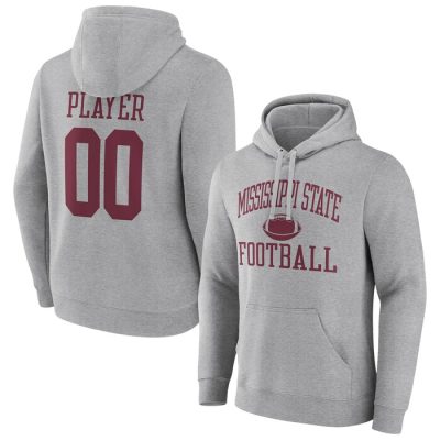 Mississippi State Bulldogs Football Pick-A-Player NIL Gameday Tradition Pullover Hoodie - Gray
