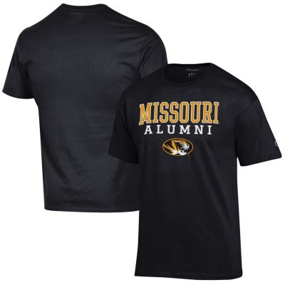 Missouri Tigers Champion Alumni Logo Stack T-Shirt - Black