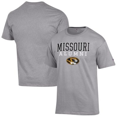 Missouri Tigers Champion Alumni Logo Stack T-Shirt - Gray