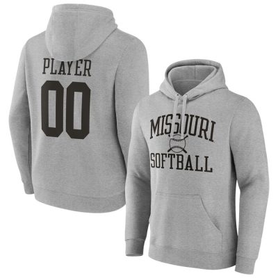 Missouri Tigers Softball Pick-A-Player NIL Gameday Tradition Pullover Hoodie - Gray