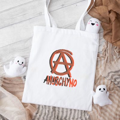 Moschino Anarchy Organic Cotton Canvas Tote Bag TTB1747