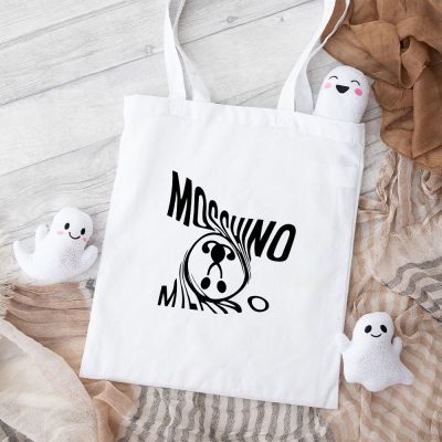 Moschino Double Question Mark Logo Cotton Canvas Tote Bag TTB1756