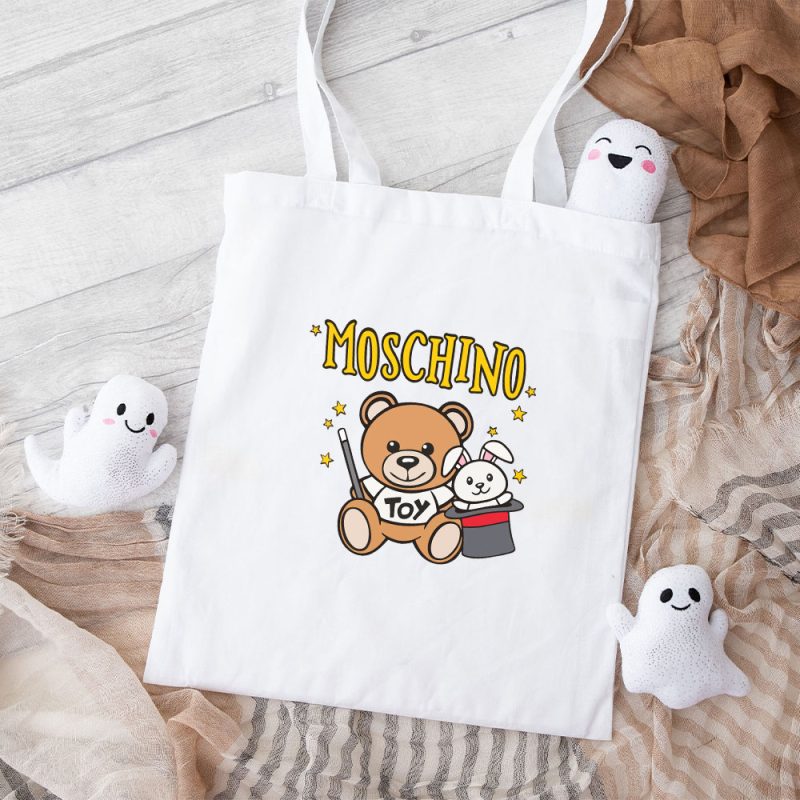 Moschino Magician Teddy Bear Cotton Canvas Tote Bag TTB1765