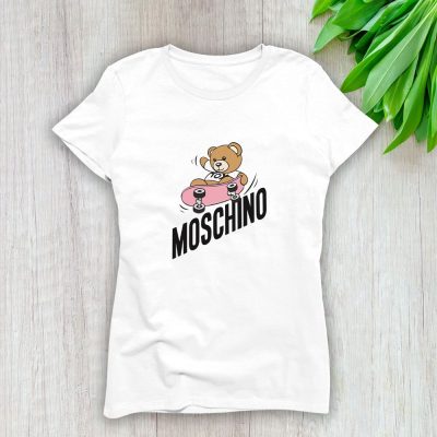 Moschino Skater Teddy Bear Lady T-Shirt Luxury Tee For Women LDS1756