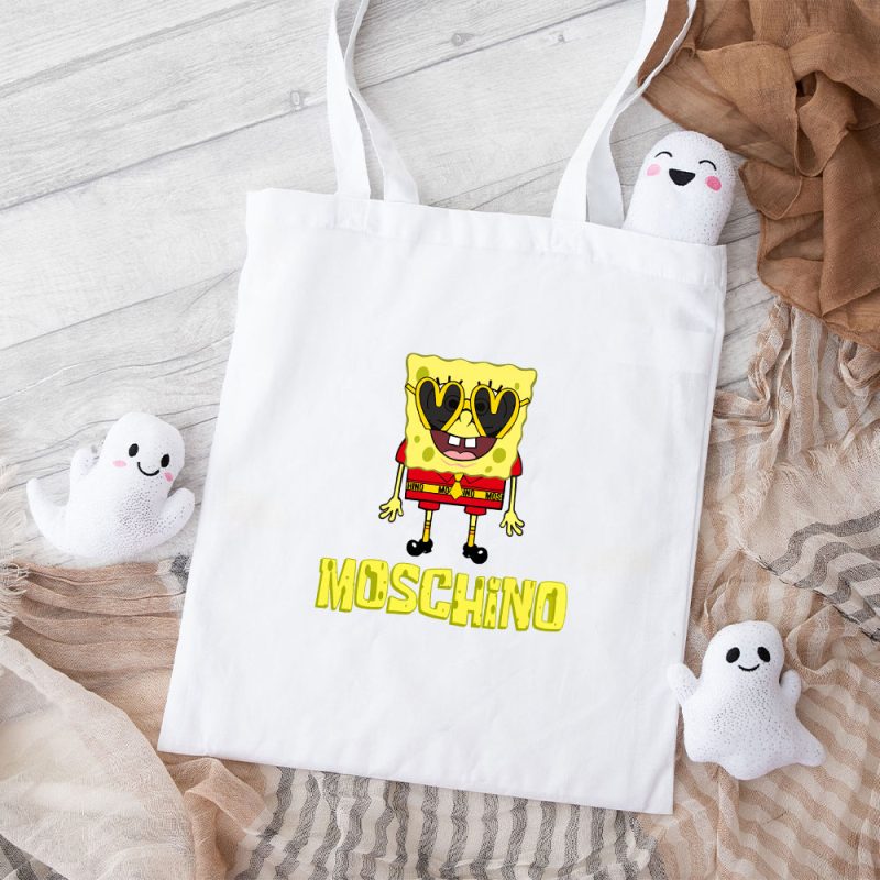 Moschino Spongebob Squarepants Cotton Canvas Tote Bag TTB1766