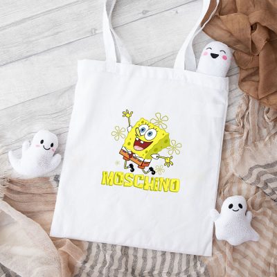 Moschino Spongebob Squarepants Cotton Canvas Tote Bag TTB1767