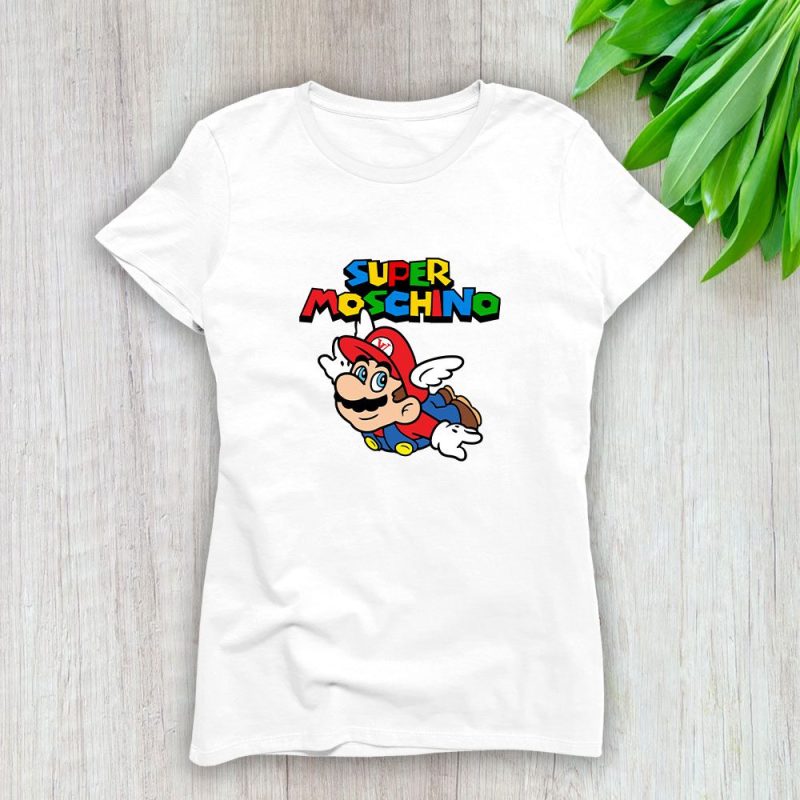 Moschino Super Mario Lady T-Shirt Luxury Tee For Women LDS1778