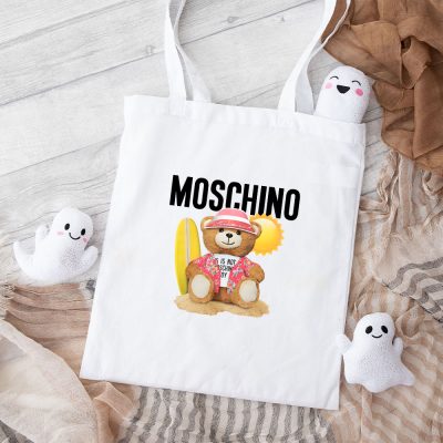 Moschino Teddy Bear Cotton Canvas Tote Bag TTB1755