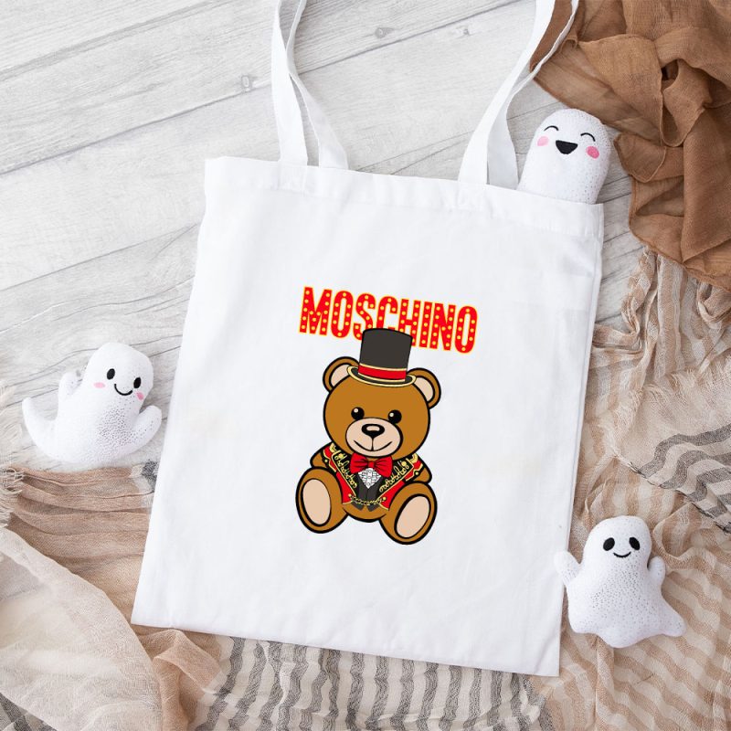 Moschino Teddy Bear Cotton Canvas Tote Bag TTB1763