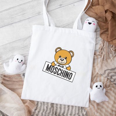 Moschino Teddy Bear Cotton Canvas Tote Bag TTB1764