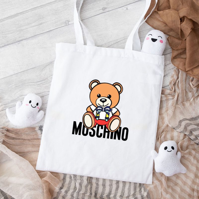 Moschino Teddy Bear Cotton Canvas Tote Bag TTB1770