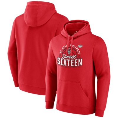 NC State Wolfpack 2024 NCAA Basketball Tournament March Madness Sweet Sixteen Defensive Stance Pullover Hoodie- Red