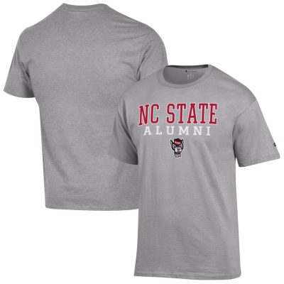 NC State Wolfpack Champion Alumni Logo Stack T-Shirt - Gray