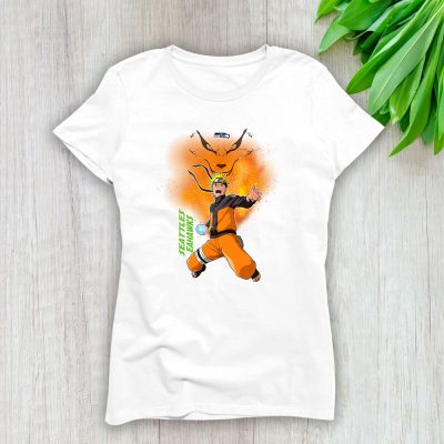 Naruto X Dragon Ball X Seattle Seahawks Team X NFL X American Football Lady T-Shirt Women Tee For Fans TLT3314