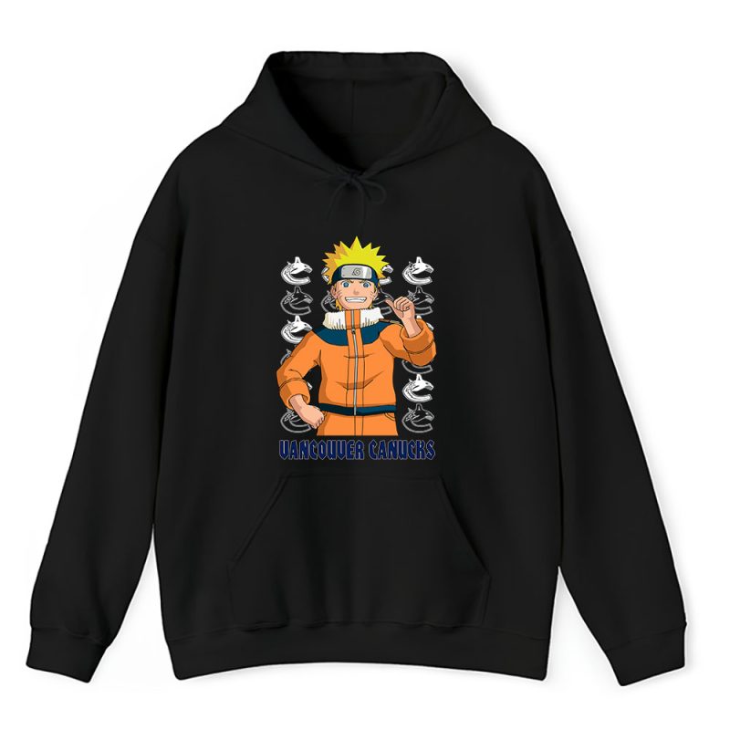 Naruto X Dragon Ball X Vancouver Canucks Team X NHL X Hockey Fan Unisex Hoodie TAH4791