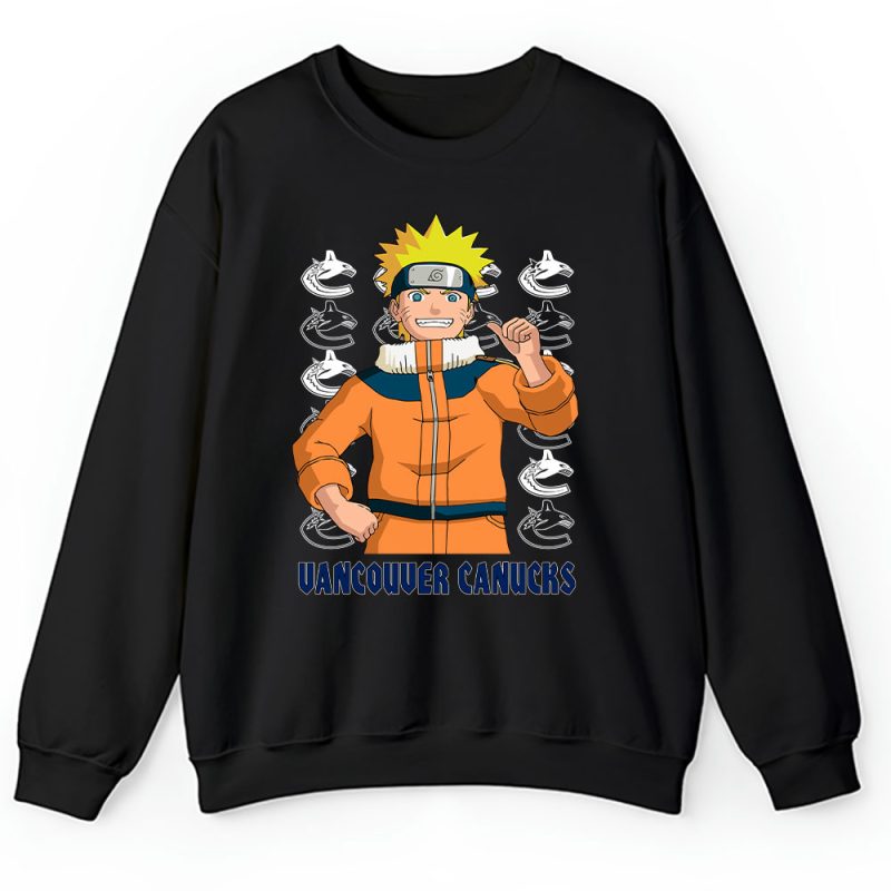 Naruto X Dragon Ball X Vancouver Canucks Team X NHL X Hockey Fan Unisex Sweatshirt TAS3982